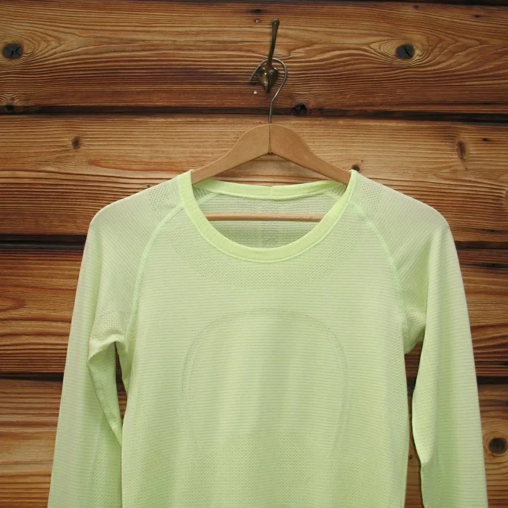 Lululemon Swiflty Tech Long Sleeve Top Heathered Clear Mint